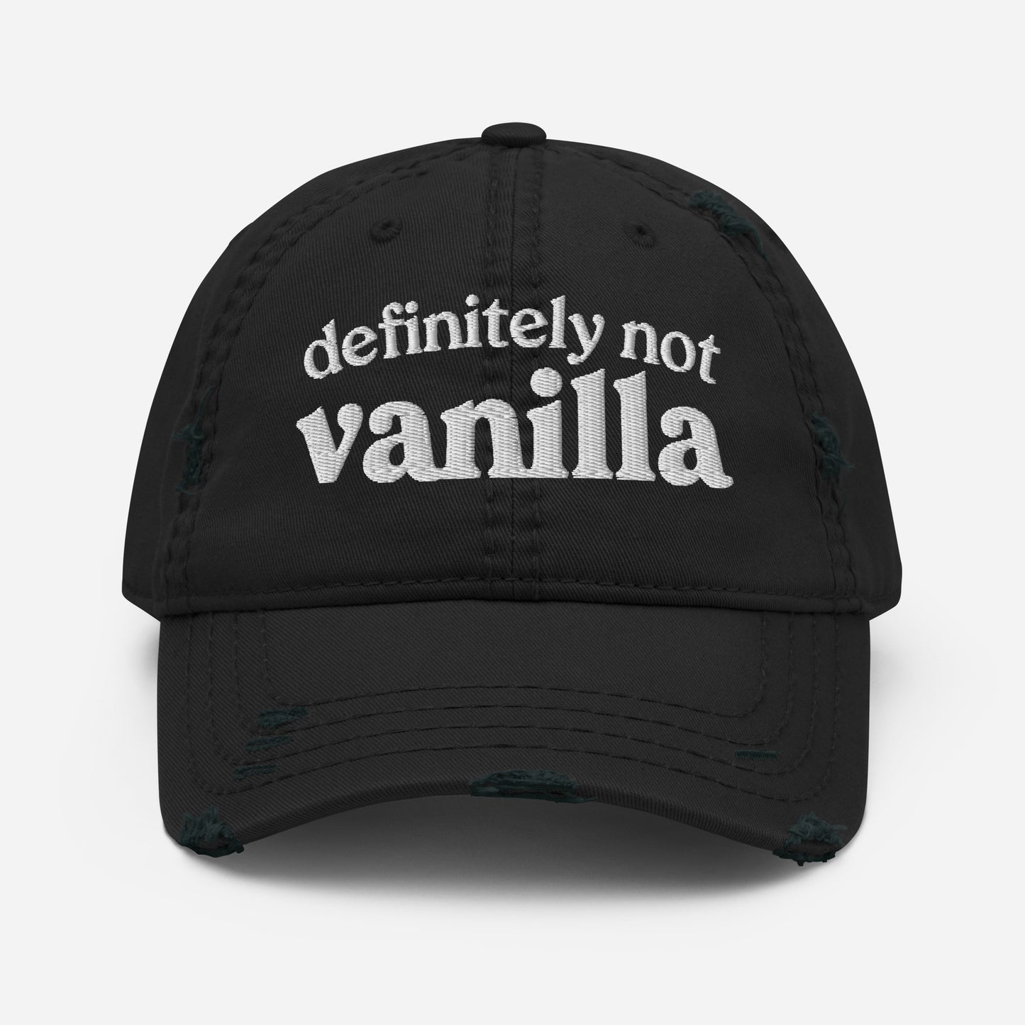 Definitely Not Vanilla Distressed Dad Hat