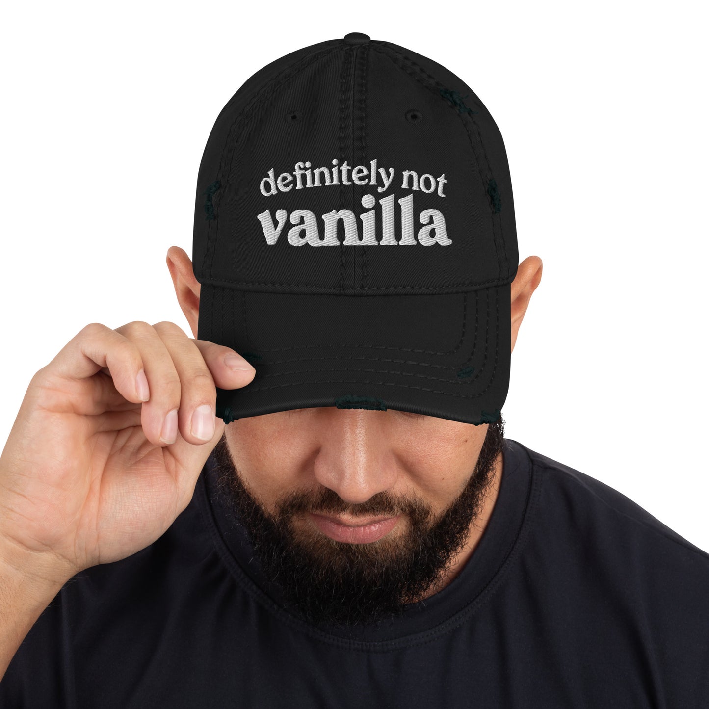 Definitely Not Vanilla Distressed Dad Hat