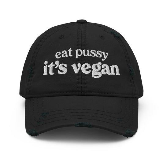 It's Vegan Distressed Dad Hat