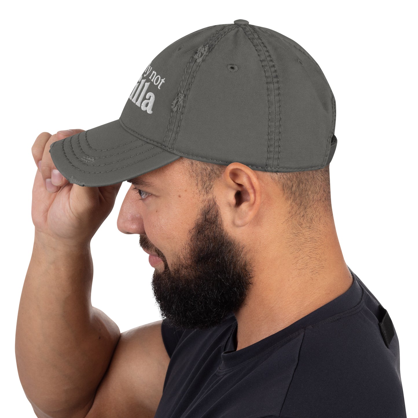 Definitely Not Vanilla Distressed Dad Hat