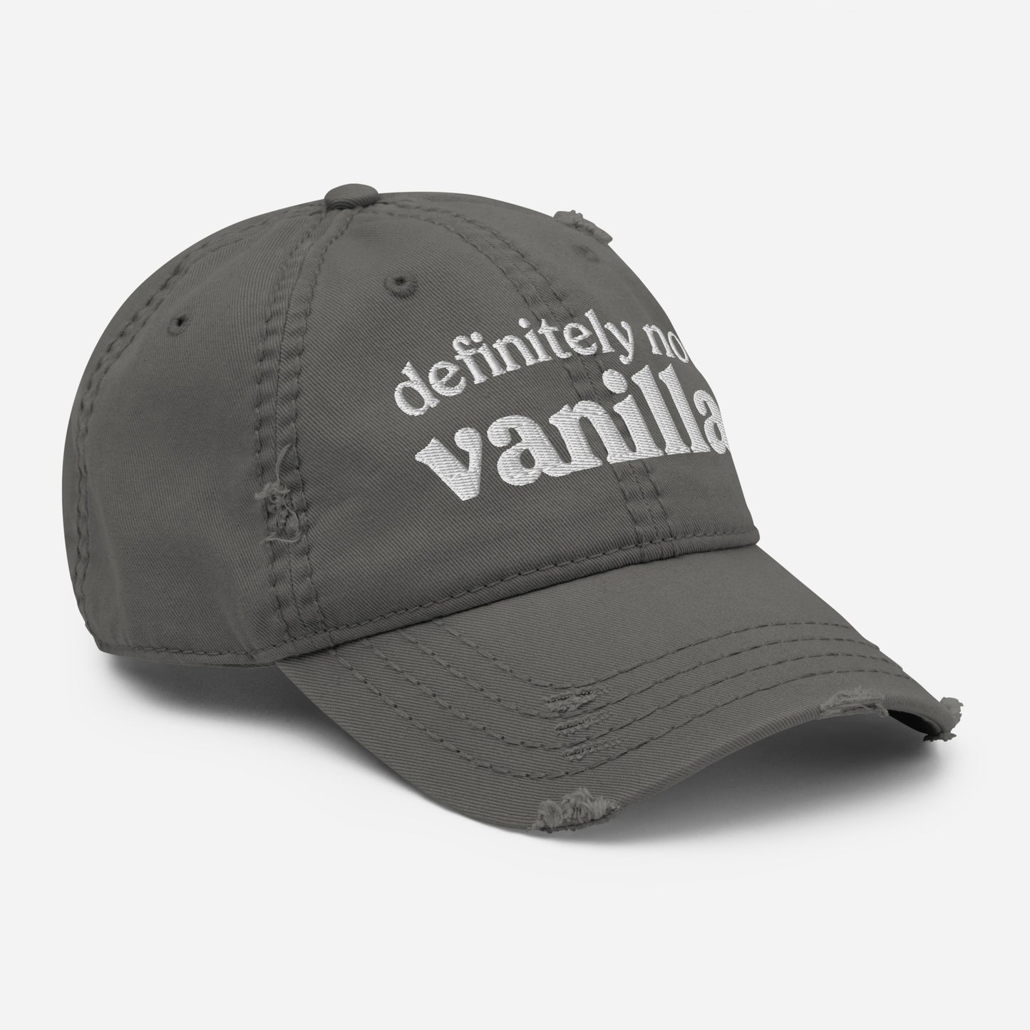 Definitely Not Vanilla Distressed Dad Hat