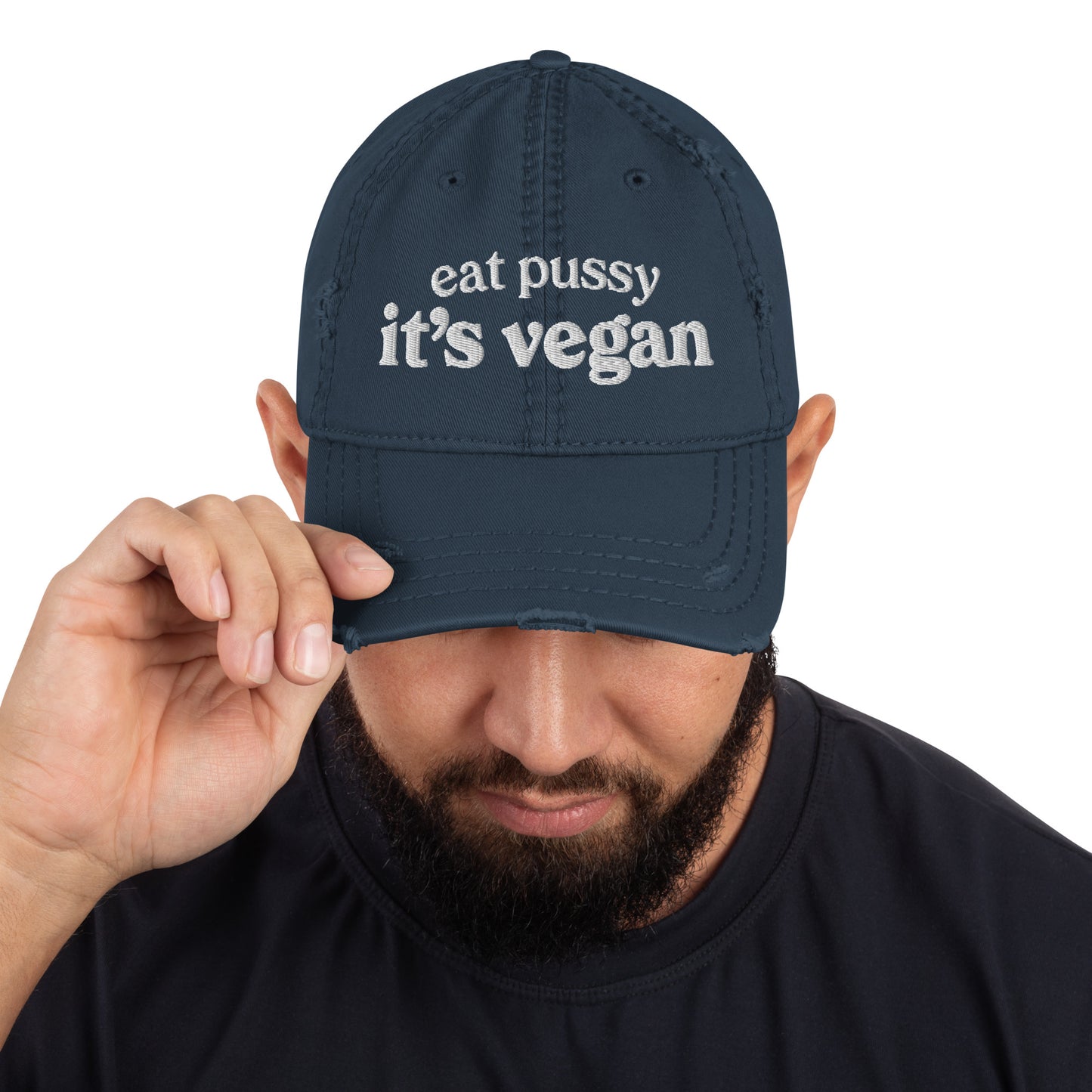 It's Vegan Distressed Dad Hat