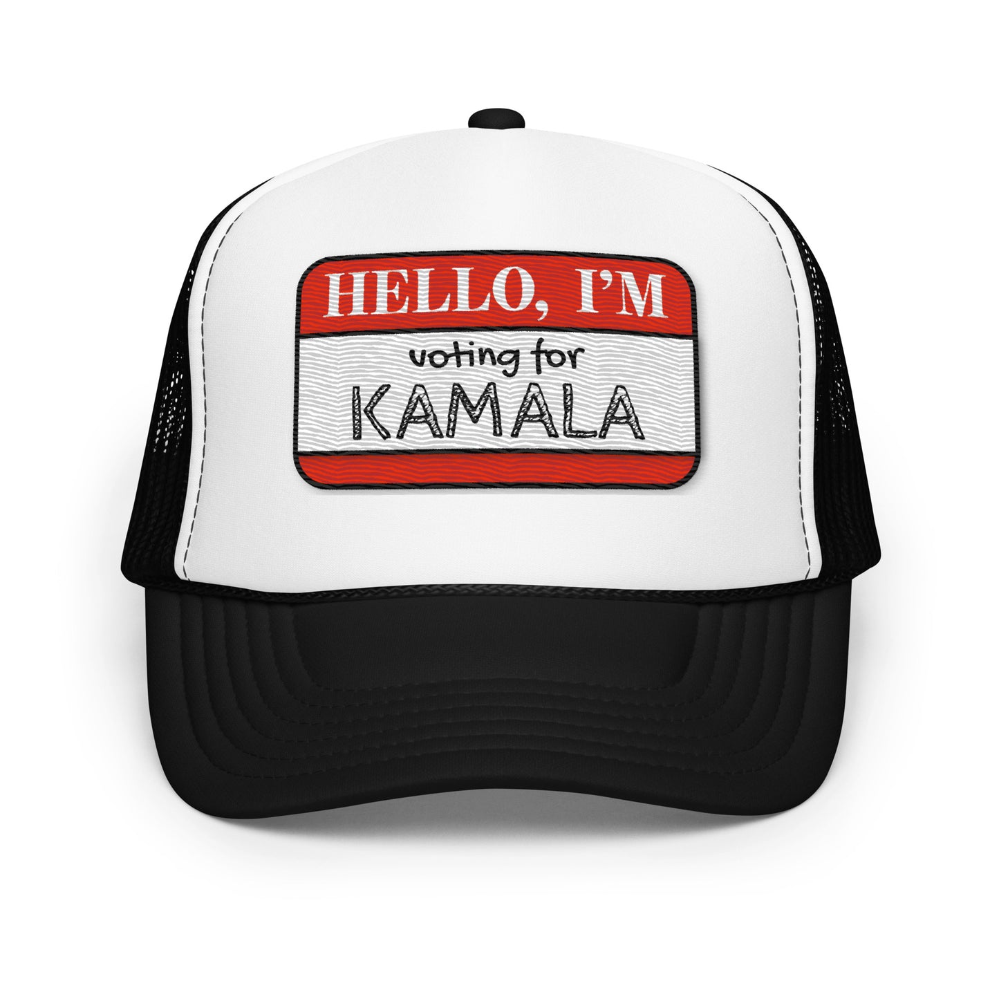 Hello, I'm Voting for Kamala Trucker Hat