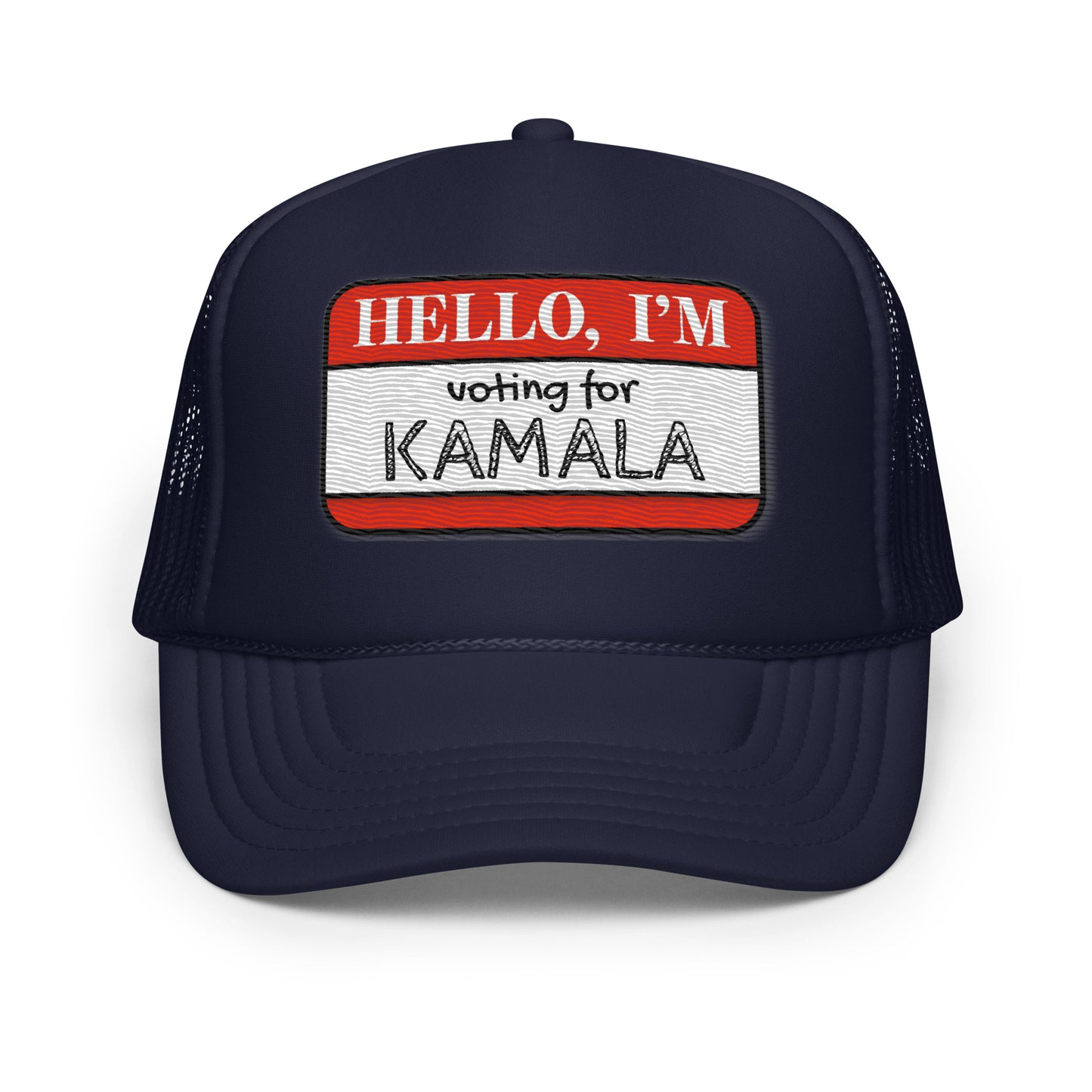 Hello, I'm Voting for Kamala Trucker Hat