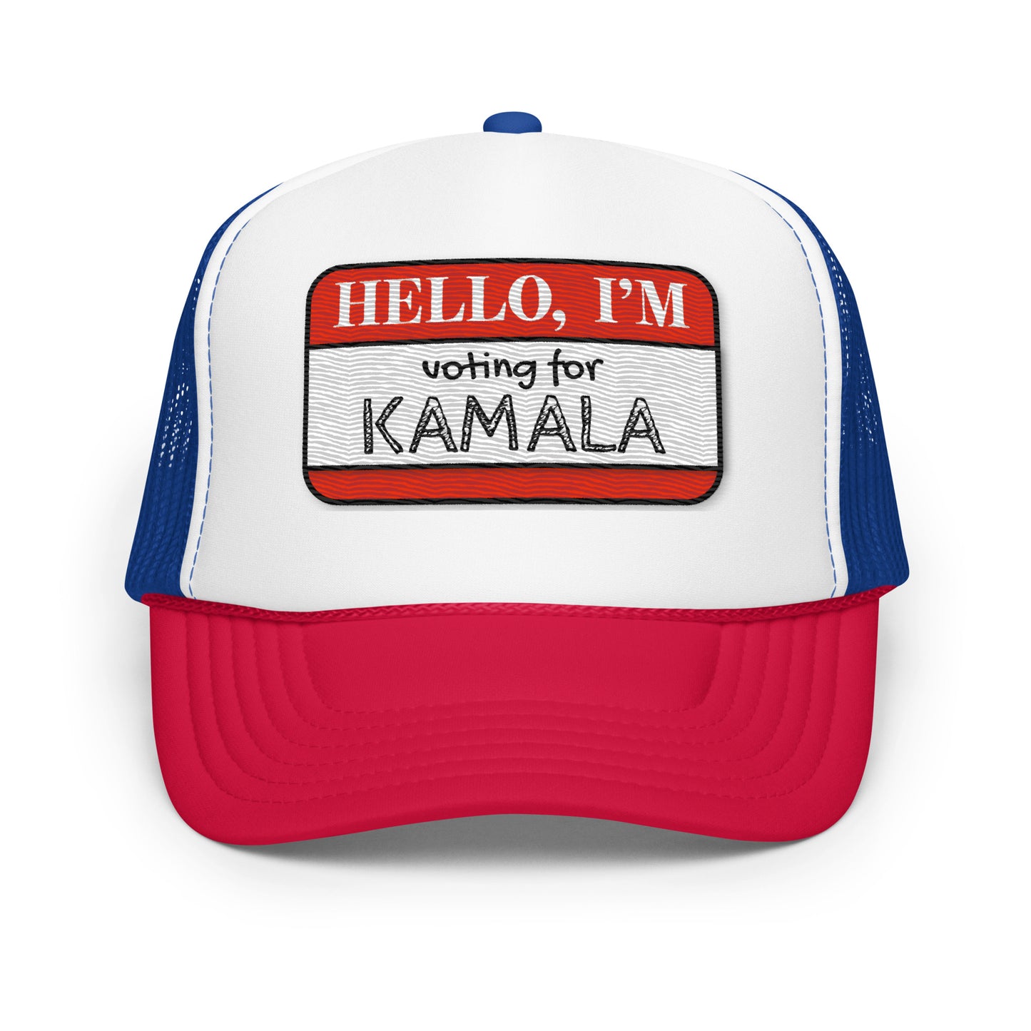 Hello, I'm Voting for Kamala Trucker Hat