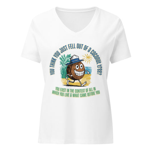 Happy Coconut Women’s Relaxed V-Neck T-Shirt