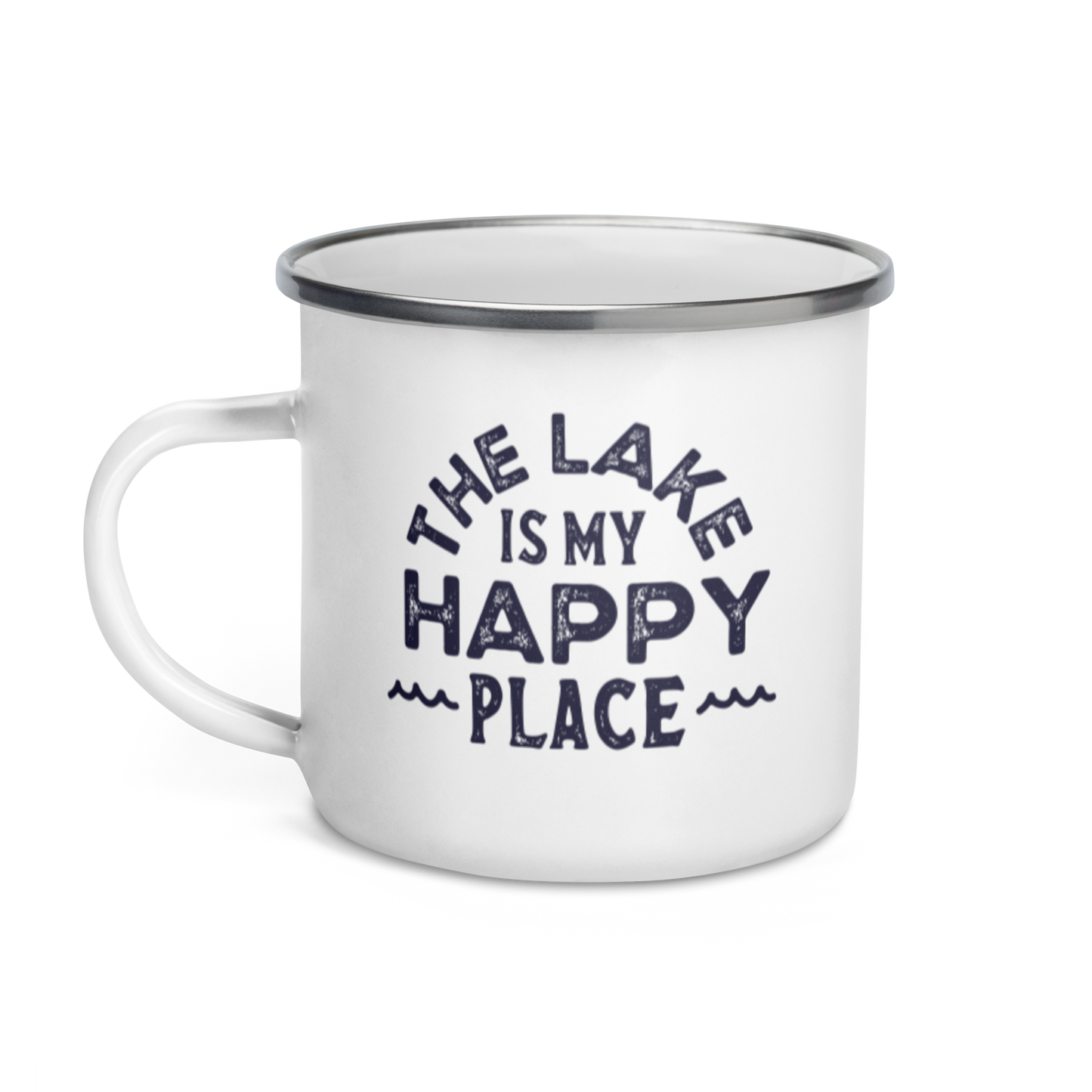 The Lake is my Happy Place Enamel Mug