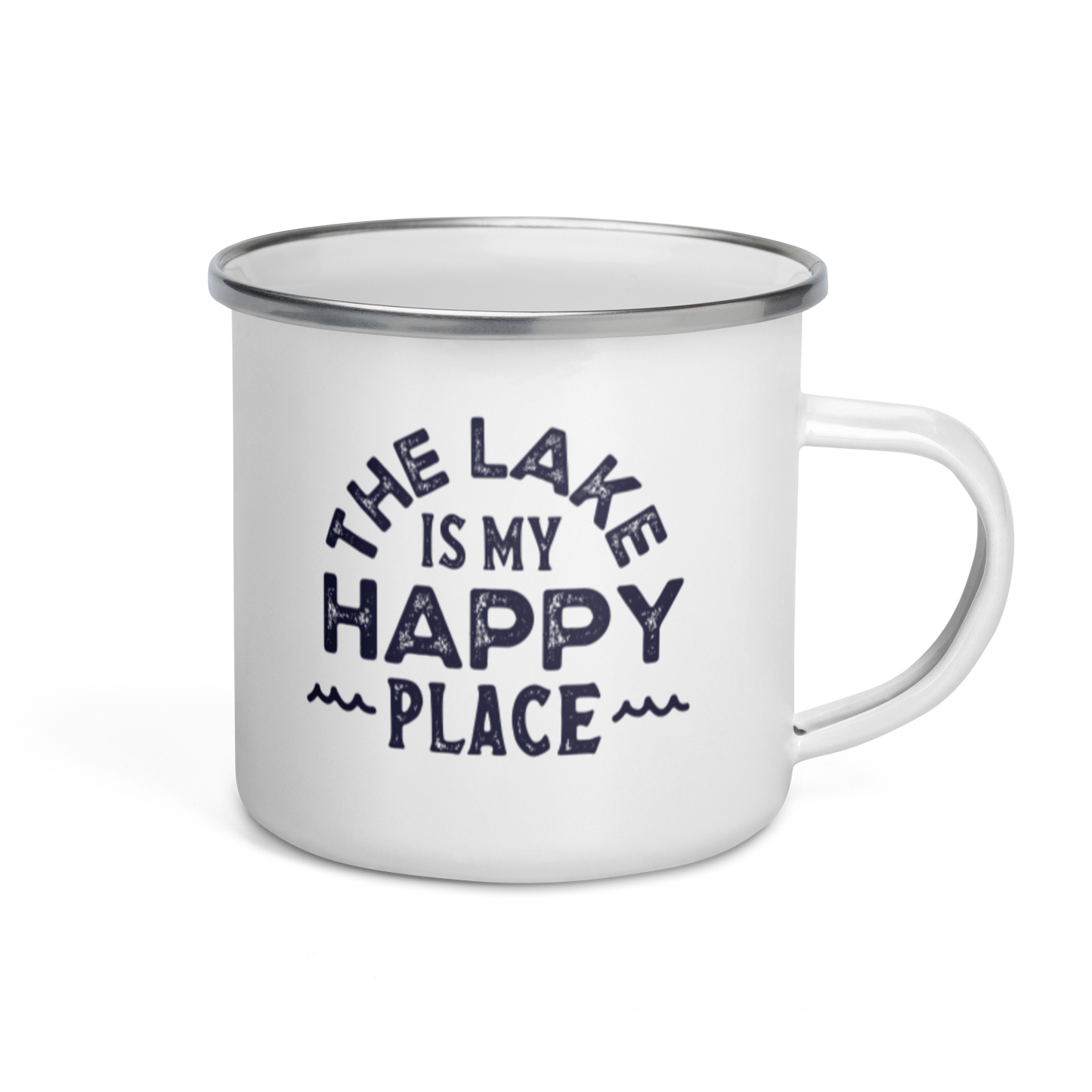 The Lake is my Happy Place Enamel Mug