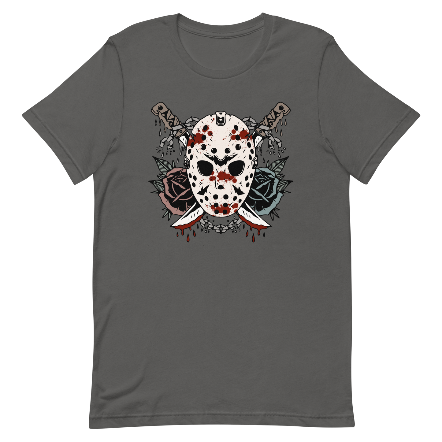 Bloody Ski Mask & Flowers Unisex T-Shirt