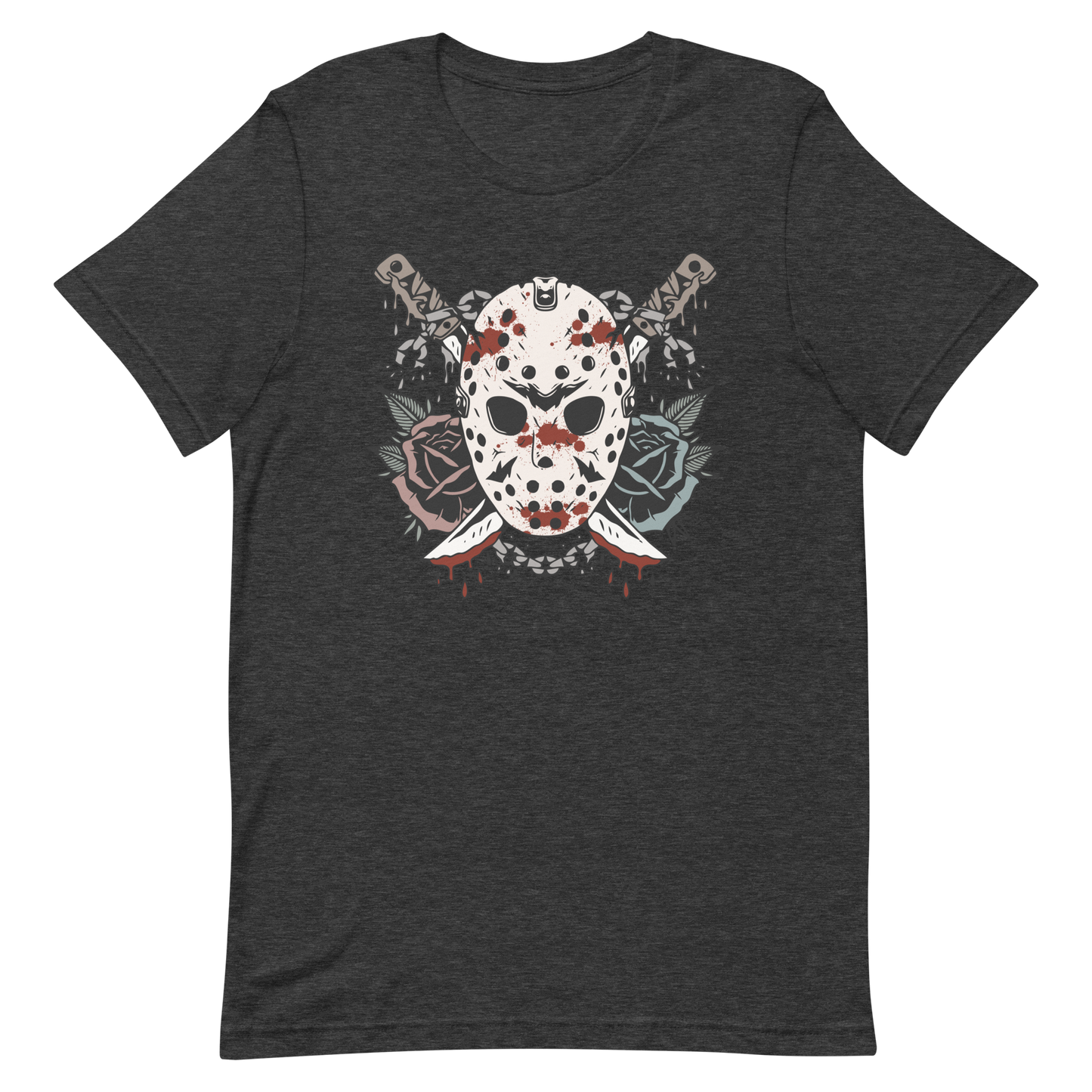 Bloody Ski Mask & Flowers Unisex T-Shirt