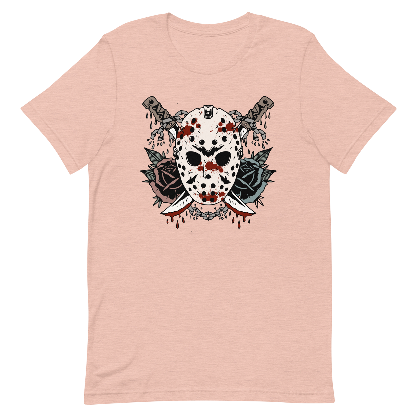 Bloody Ski Mask & Flowers Unisex T-Shirt